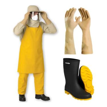 Imagem de Roupa De Aplicar Produto Agro Viseira Bota Luva - Globo EPI, P/36