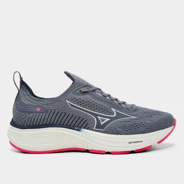 Imagem de Tênis Mizuno Cool Ride 3 Feminino, Chumbo, Pink, 35