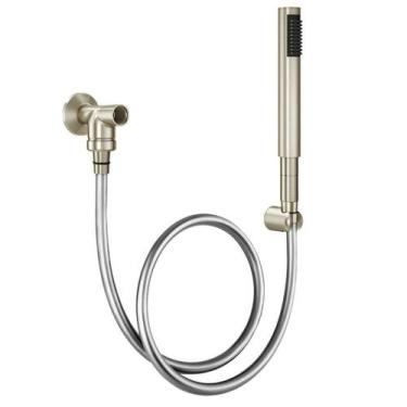 Imagem de Ducha Manual com Desviador Para Chuveiro de Parede C30 Níquel Escovado