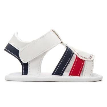 Imagem de Sandália Bebe Baby Menino Conforto Primeiros Passos Branco-Masculino