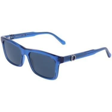 Imagem de Óculos de Sol Ferragamo SF2060SE 439 - Azul Cristal 55-Masculino