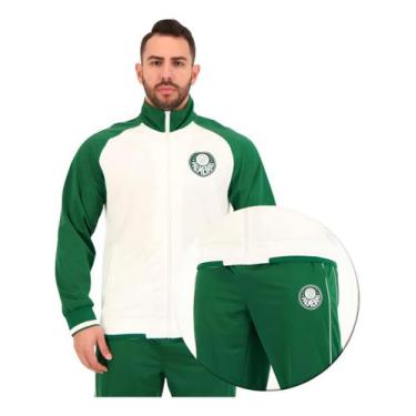 Imagem de Agasalho Conjunto Masculino Jaqueta Calça Palmeiras Trilobal - SPR, Ve