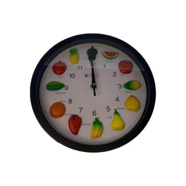 Imagem de Relogio De Parede De Frutas 24cm - Elite, ELT-1363