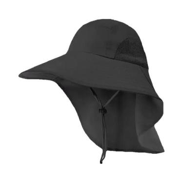 Imagem de Chapéu Safari Unissex Com Aba Larga, Protetor Solar E Protetor De Pesc