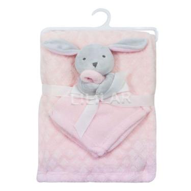 Imagem de Manta com Naninha para Bebê Cobertor Microfibra Antilérgico - CAMESA, 