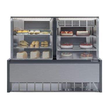 Imagem de Vitrine Neutra-fria Evaporador Vidro Reto Grna140r Inox Gelopar 220V
