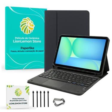 Imagem de Kit Capa Preta Noir Luxe para Samsung Galaxy Tab S10 FE + Pontas para 