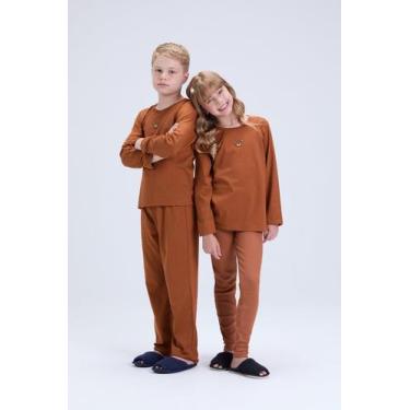 Imagem de Pijama Infantil Feminino Algodão Inverno Ursinho Clean - Vida Costeira