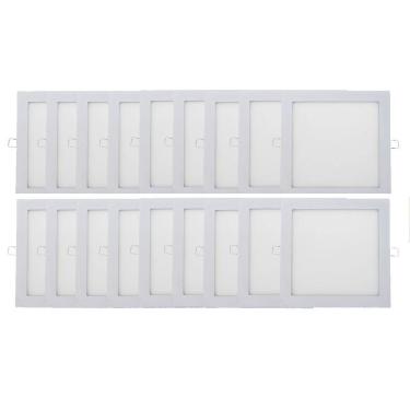 Imagem de Kit 18 Plafon Painel Led Luminária Downlight 18W Embutir Luz Fria 6500K Branco Bivolt c...