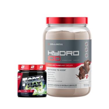 Imagem de Kit Whey Protein Isolado 100% Hydro 900g - Cellgenix + Pré-Treino Forza Max 300g - Bio...