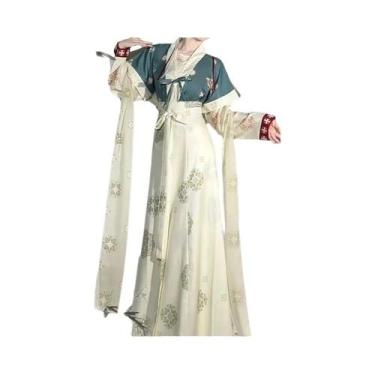 Imagem de Vestido Feminino Estilo Chinês Retrô Hanfu: Vestido Tradicional Antigo