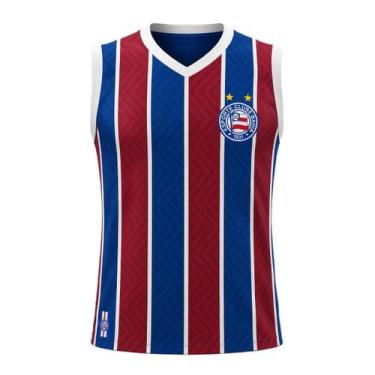 Imagem de Camisa Bahia Regata Tricolor Listrada - Masculino Tamanho:XGCor:Azul/V