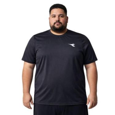 Imagem de Camiseta Diadora Plus Size Esportiva Icon Preto - Masculino Tamanho:G2