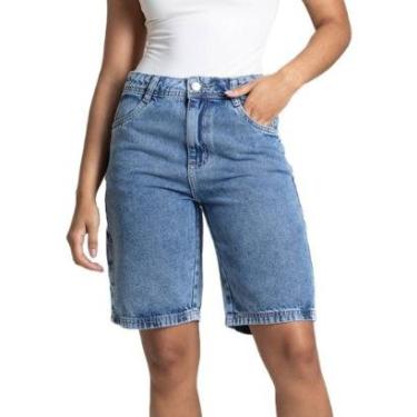 Imagem de Bermuda Jeans Sawary - 281535 - Azul médio 46-Feminino