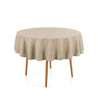 Imagem de Toalha de Mesa Redonda Dominic 1,6m - Karsten, TAUPE