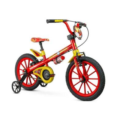 Imagem de Bicicleta Infantil Aro 16 Com Rodinhas Menino Homem De Ferro - Nathor