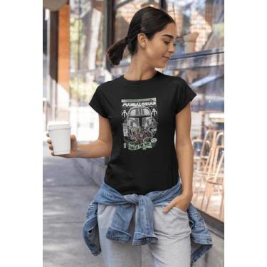 Imagem de Camiseta Poster Pop Style Inspiração MANDALORIAN Estampa DTF 100% Algo