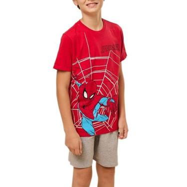Imagem de Pijama Curto Marvel 53.27.0021 Juvenil Homem Aranha Meia Malha T. 10/1