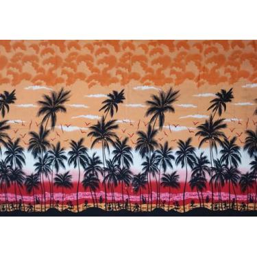 Imagem de Canga de Praia Estampada Piscina Tropical Verão Kanga Blogueira Influe