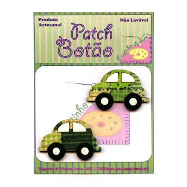 Imagem de Botton Patch Fusca Verde 2431 - 2 Unid - Cantinho da Arte