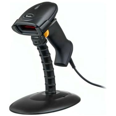 Imagem de Leitor de Código de Barras Laser 1D TL-220 com Leitura de Danfe e Boletos e Suporte Pedestal Articulável Preto Tanca