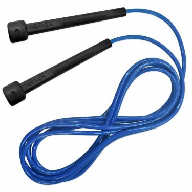 Imagem de Corda de Pular Ajustável em Pvc para Treino com Comprimento Máximo de 3,15m Azul Muvin