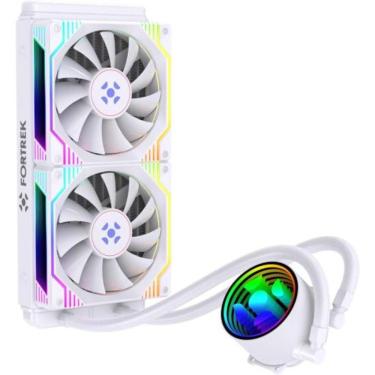 Imagem de Water Cooler Breezy 240mm com Radiador Duplo e Iluminação Argb Sync Branco Fortrek