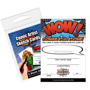 Imagem de Cartões de Sketch para Artistas de Quadrinhos 6,35 x 8,9 cm Superfície