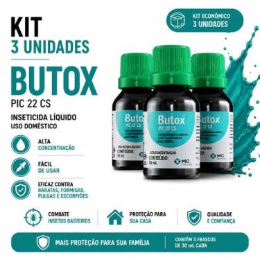 Imagem de BUTOX 20ml Antipulgas Carrapaticida Sarnicida Mosquicida KIT C/ 3 - No