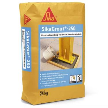Imagem de Graute Cimentício SikaGrout-250 Alta Resistência para Reparos Estruturais Saco 25kg Sika Brasil