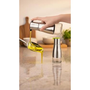Imagem de Galheteiro Dosador de Vidro e Inox 320ml Premium - Congratulations Sto