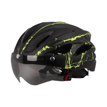 Imagem de Capacete de Ciclismo Ultraleve Unissex para Adultos com Óculos para Es