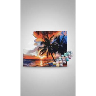 Imagem de Kit Pintura Terapêutica Tela 40x50cm Pincéis Tintas - Congratulations 