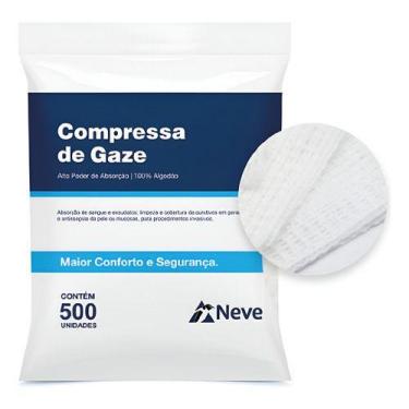 Imagem de Compressa Gaze 13 Fios 7,5 X 7,5 (500 Unidades) - Neve