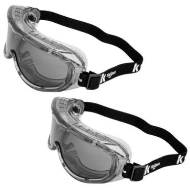 Imagem de 2 Pares Óculos De Proteção Ilhabela Ampla Visão Tipo Goggle Kalipso EP