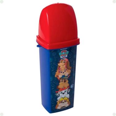 Imagem de Porta Escova Dental Infantil Plasútil Dental Case Patrulha Canina para Higiene Pessoal em Plástico PP Atóxico 290ML