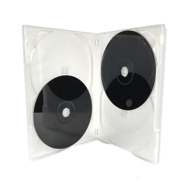 Imagem de Kit c/25 unidades- estojo / box dvd scanavo quadruplo transparente - S