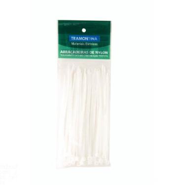 Imagem de Abraçadeira de Nylon 190x3,4 mm Tramontina Branca