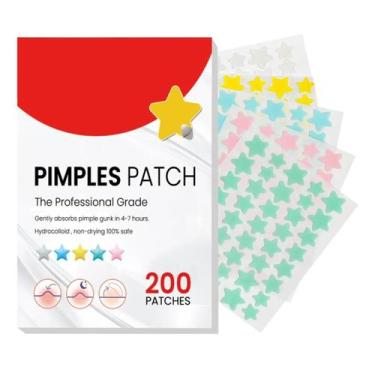 Imagem de 200x Adesivos P/ Acne Seca Espinha - Estrelas - JHESSY, SORTIDO