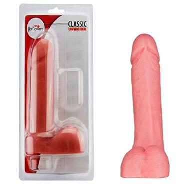Imagem de PROTESE PENIS MACICA COM ESCROTO E VENTOSA - 16 CMS X 4 CMS - HOT FLOWERS - SEXTOYONLINE