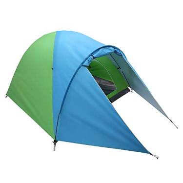 Imagem de RIHUI Barraca para 4 pessoas, barraca Sundome, barraca de acampamento, mochila e equipamento de caminhada ao ar livre, barraca de capa de chuva de camada dupla