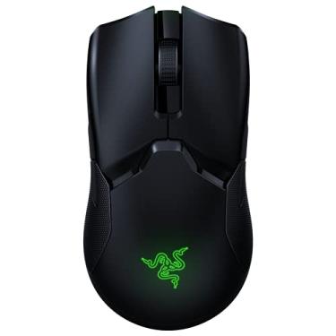 Imagem de Razer Mouse para jogos sem fio leve Viper Ultimate: Interruptores de jogos mais rápidos - Sensor óptico DPI 20K - Iluminação cromada - 8 botões programáveis - Bateria de 70 horas - Preto clássico