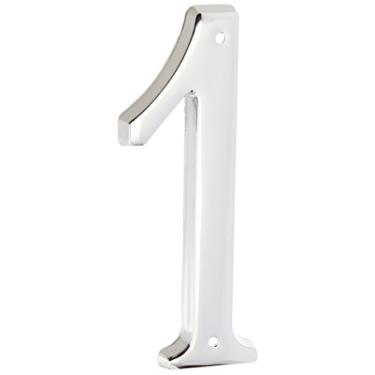 Imagem de Baldwin 90671260# 1 número de casa, cromado brilhante