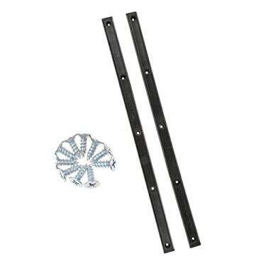 Imagem de 1 Par de Trilhos de Skate Longboard com Proteção de Borda com 10 Acessórios, PRETO