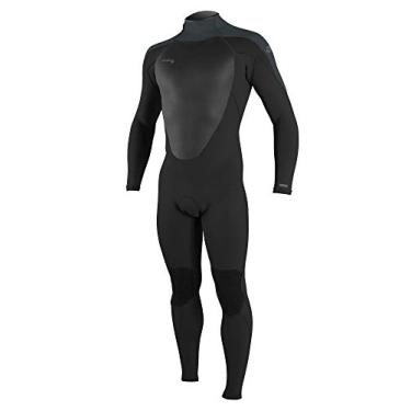 Imagem de O'Neill Roupa de mergulho Epic 3/2 mm com zíper nas costas preta/metal/preta LT (1,80 m a 1,8 m, 81,6 a 90,7 kg)