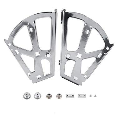 Imagem de Yuecoom Dobradiça de gaveta, 2 peças de aço inoxidável, dobradiças de armário de gaveta, acessórios de substituição para a maioria dos sapateiros, prateleiras e armários (2 camadas)