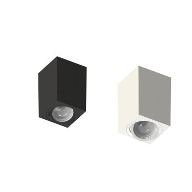 Imagem de Plafon Sobrepor Quadrado Tower Face Plana 7X7X11CM P/1 Dic.GU10 SE-385.2523 - Save Energy | Preto