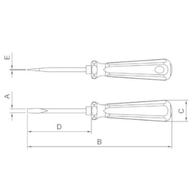 Imagem de Chave de Fenda com Ponta Chata Tramontina Pro 5x100mm
