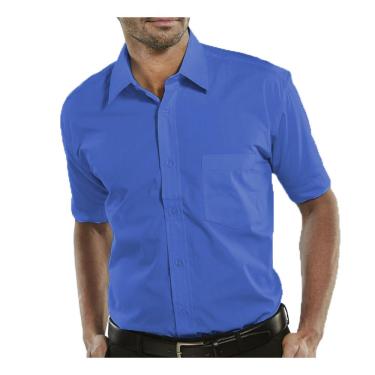 Imagem de Camisa Social Manga Curta 100% Microfibra Masculina