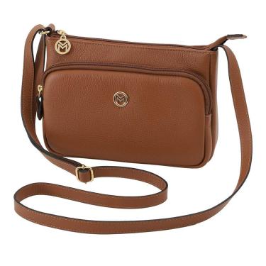 Imagem de Bolsa De Couro Legítimo Feminina Com Bolso Mariart Rosalina